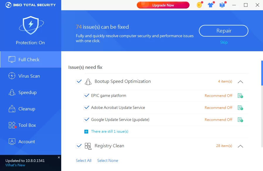 360 Total Security (screenshot, photo)