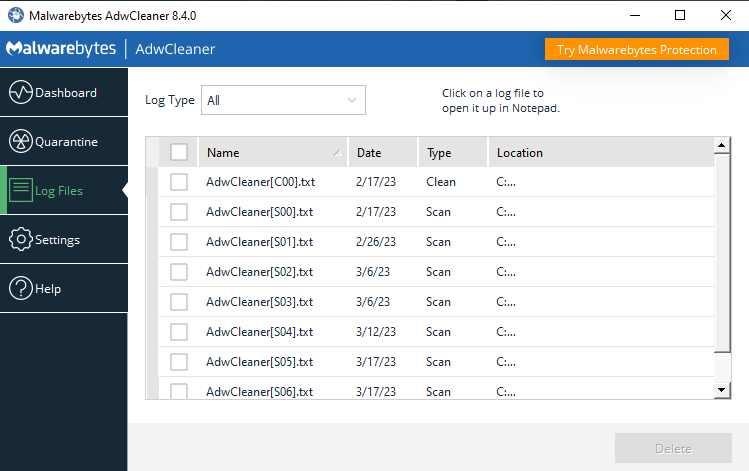 AdwCleaner (screenshot, photo)