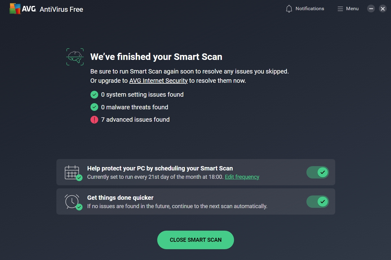 AVG Antivirus (screenshot, photo)