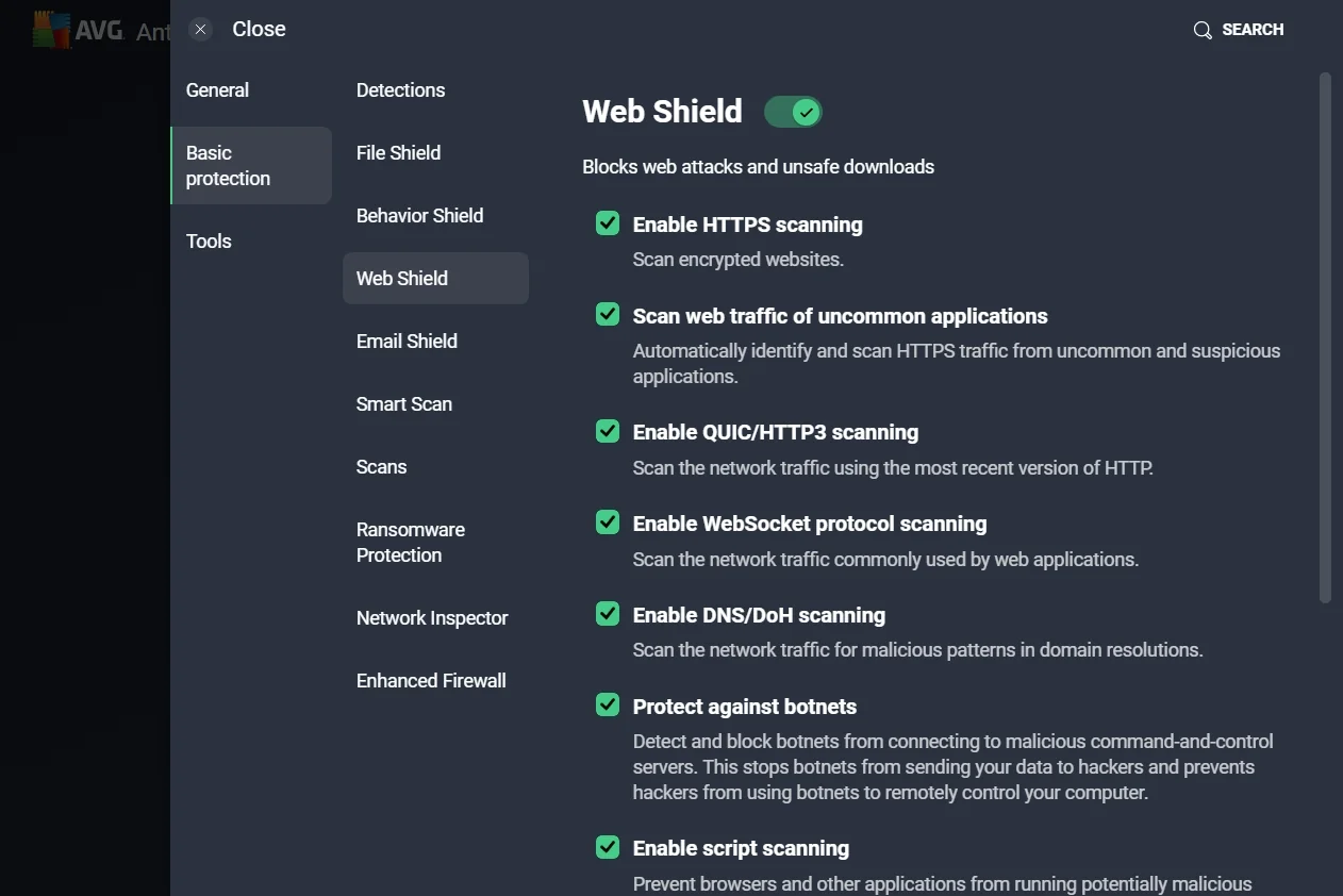 AVG Antivirus (screenshot, photo)