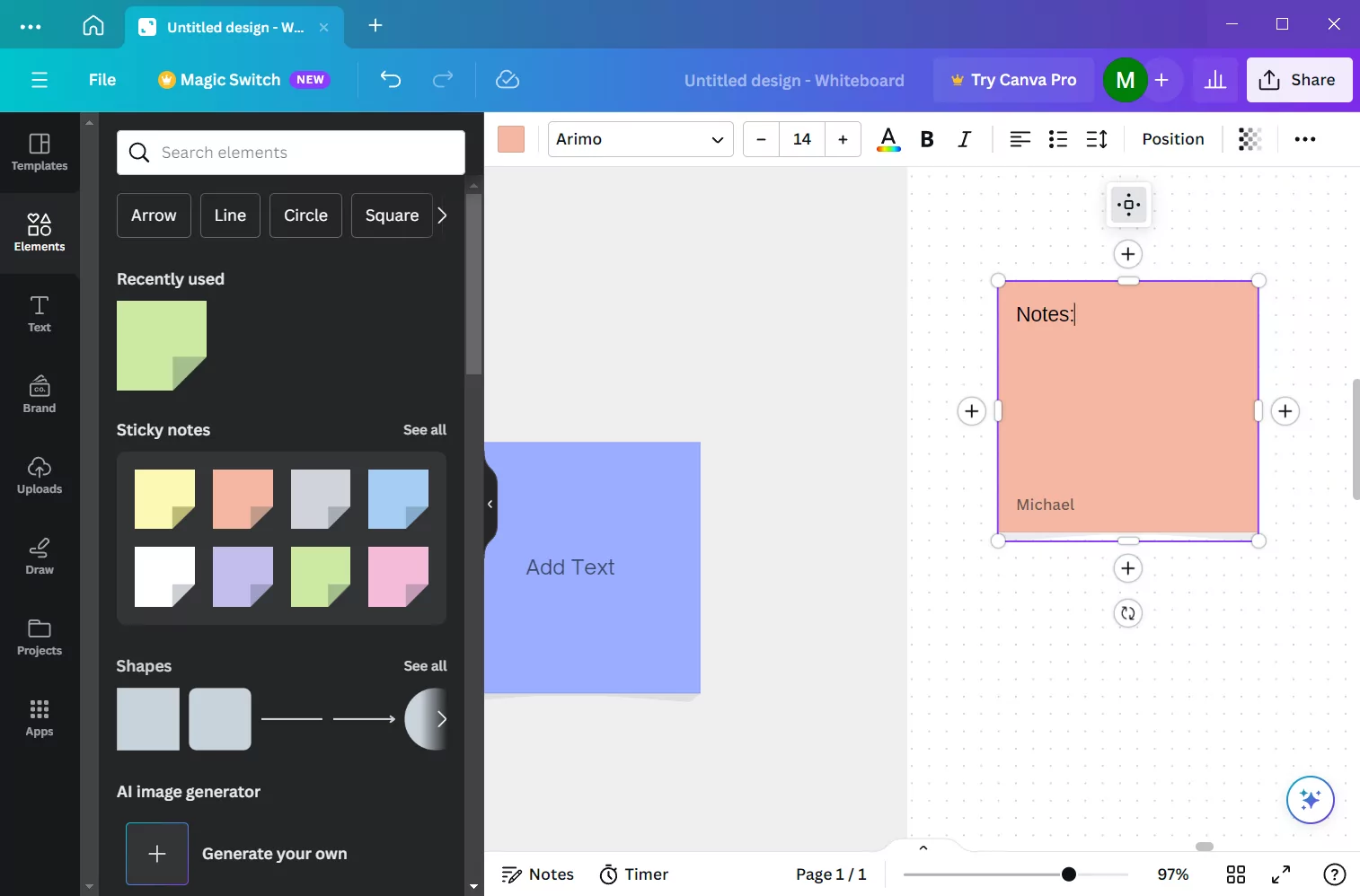 Canva (screenshot, photo)