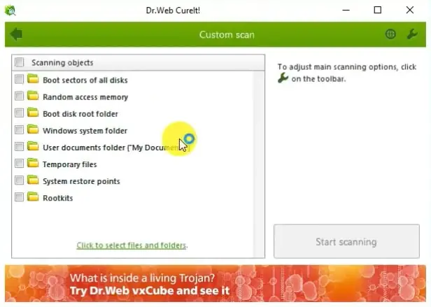Dr.Web Cureit! (screenshot, photo)