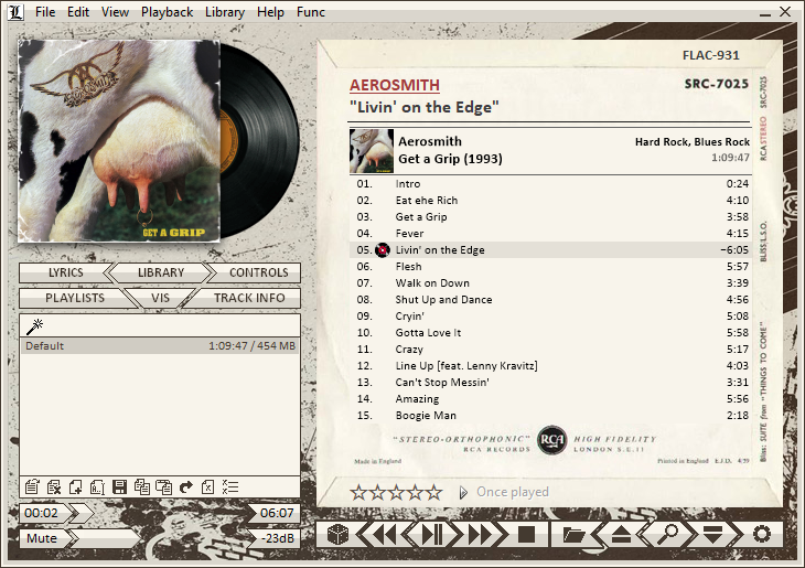 Foobar2000 (screenshot, photo)