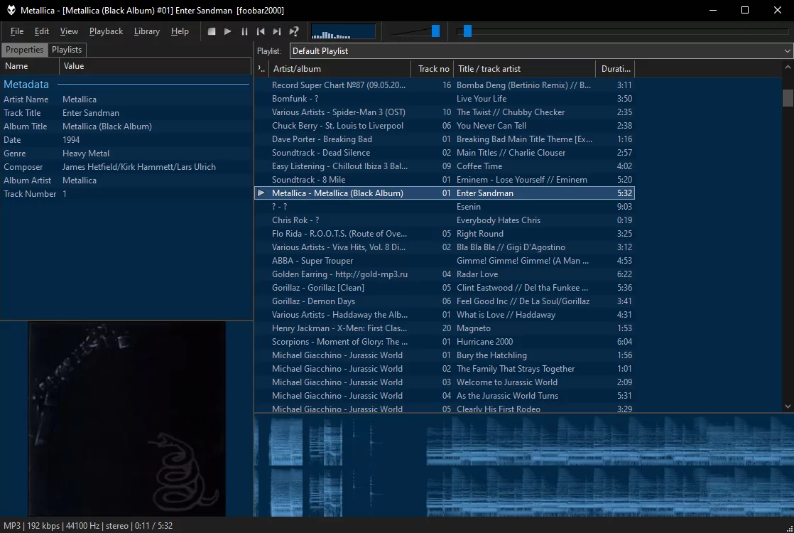 Foobar2000 (screenshot, photo)