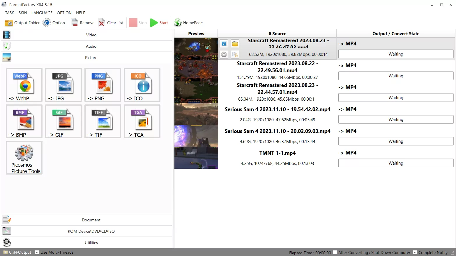 Format Factory (screenshot, photo)
