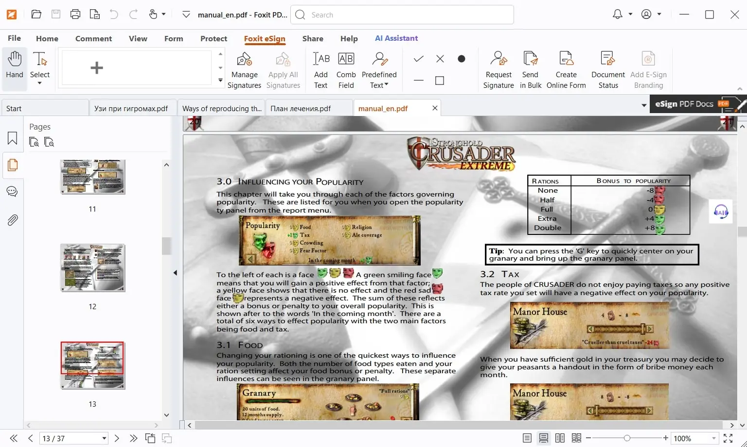 Foxit PDF Reader (screenshot, photo)