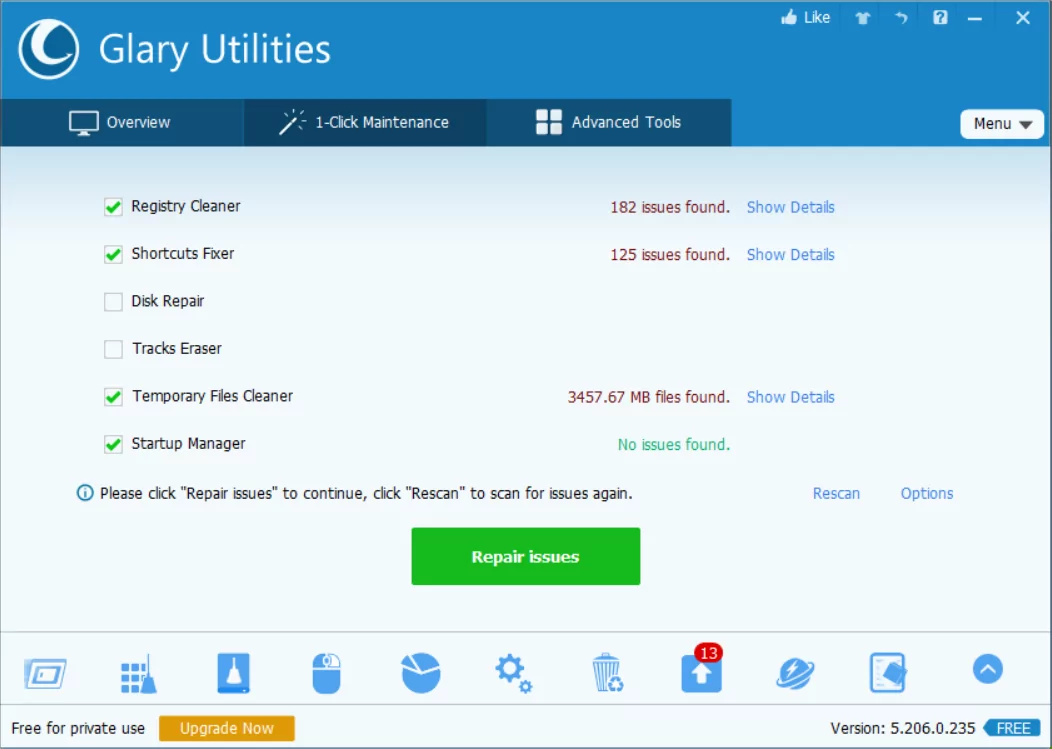 Glary Utilities (screenshot, photo)
