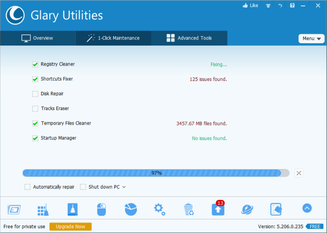 Glary Utilities (screenshot, photo)