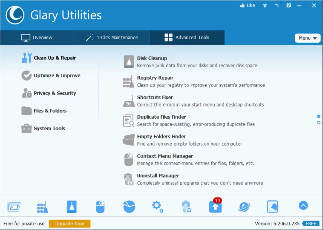 Glary Utilities (screenshot, photo)