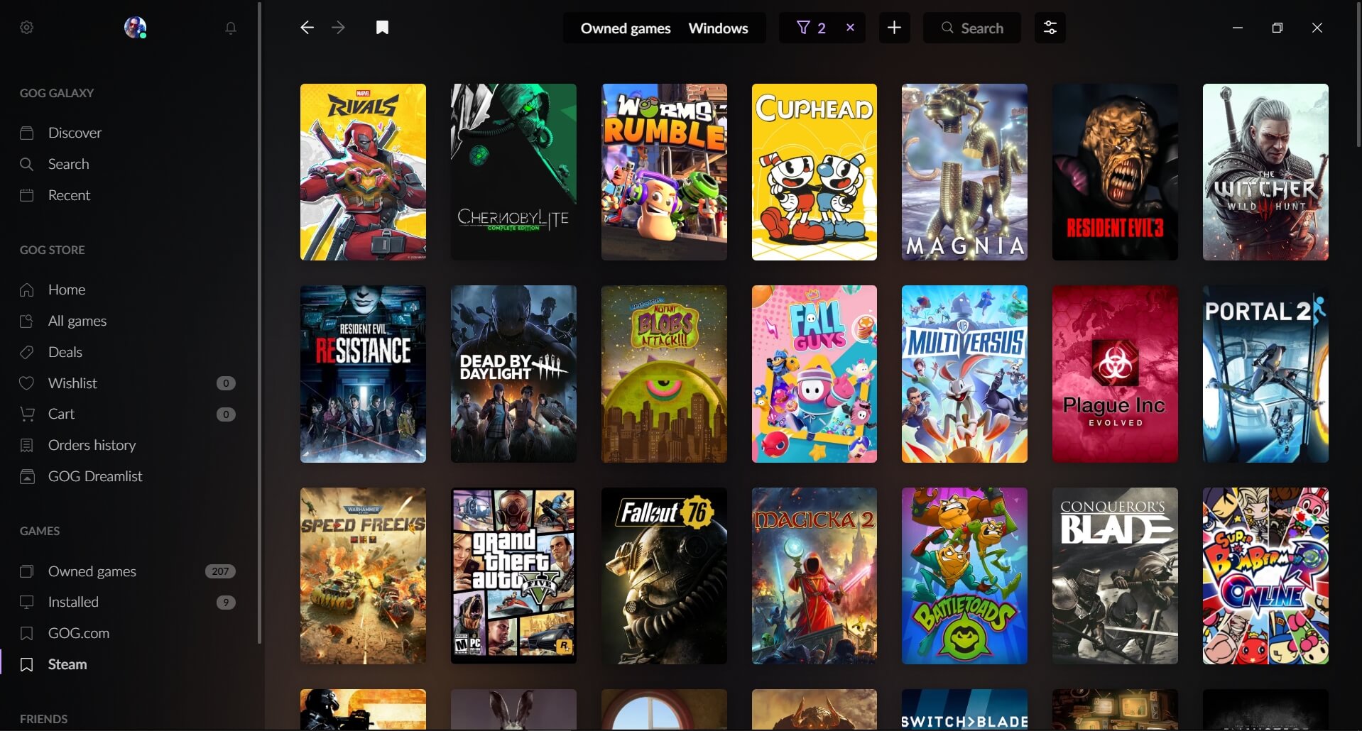 GOG Galaxy (screenshot, photo)
