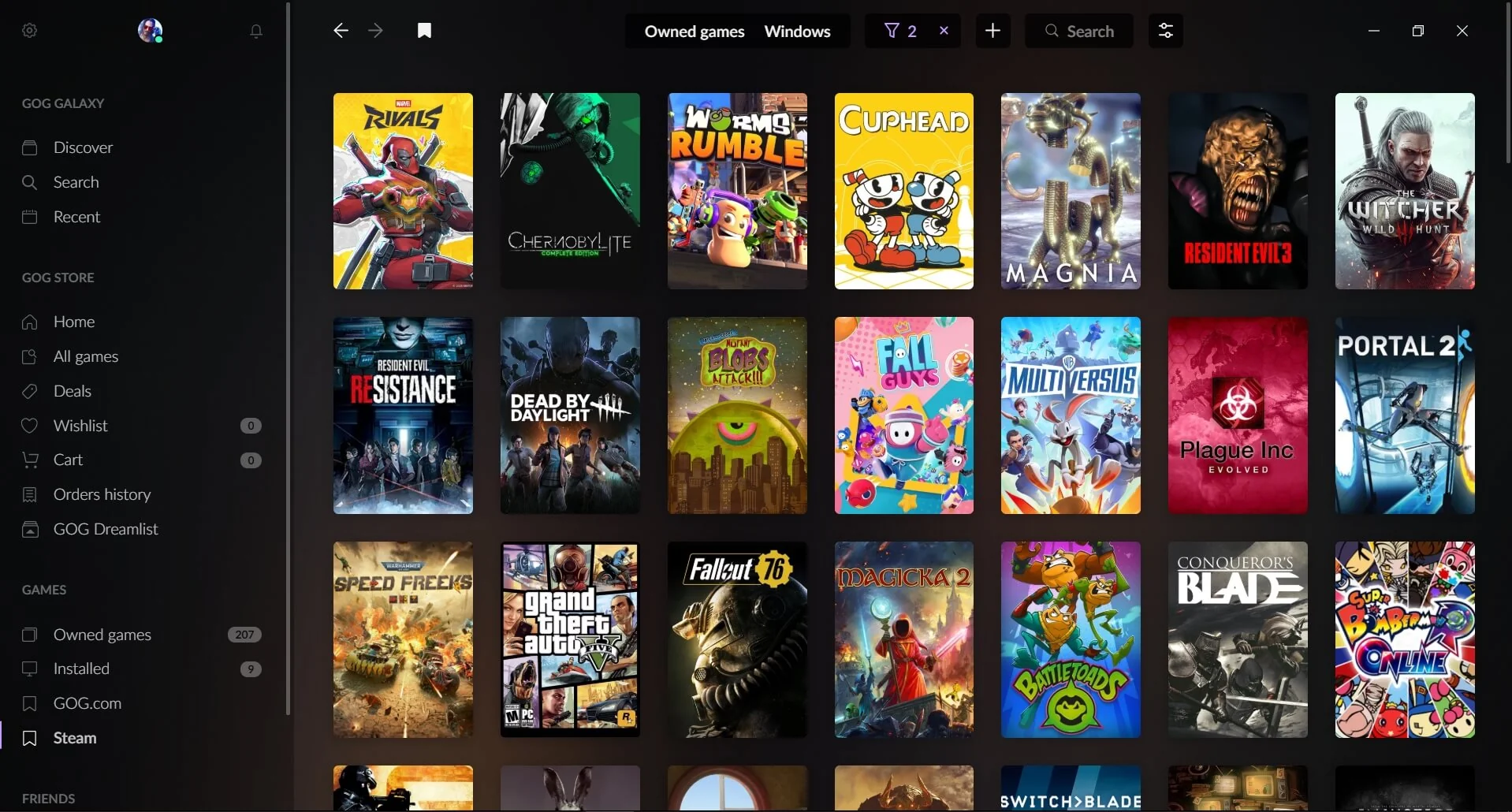 GOG Galaxy (screenshot, photo)