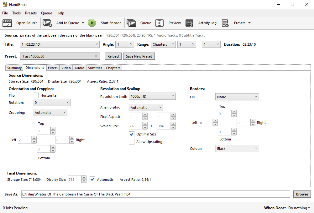 HandBrake (screenshot, photo)