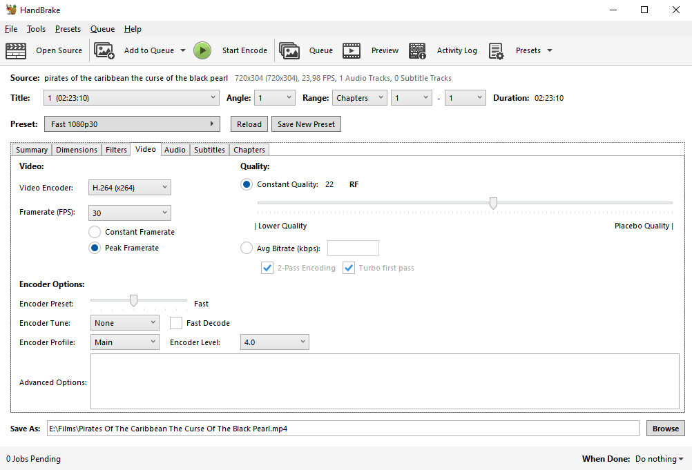 HandBrake (screenshot, photo)