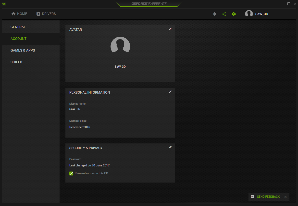 Nvidia Geforce Experience (screenshot, photo)