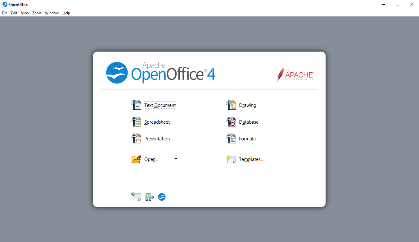 Open Office (screenshot, photo)