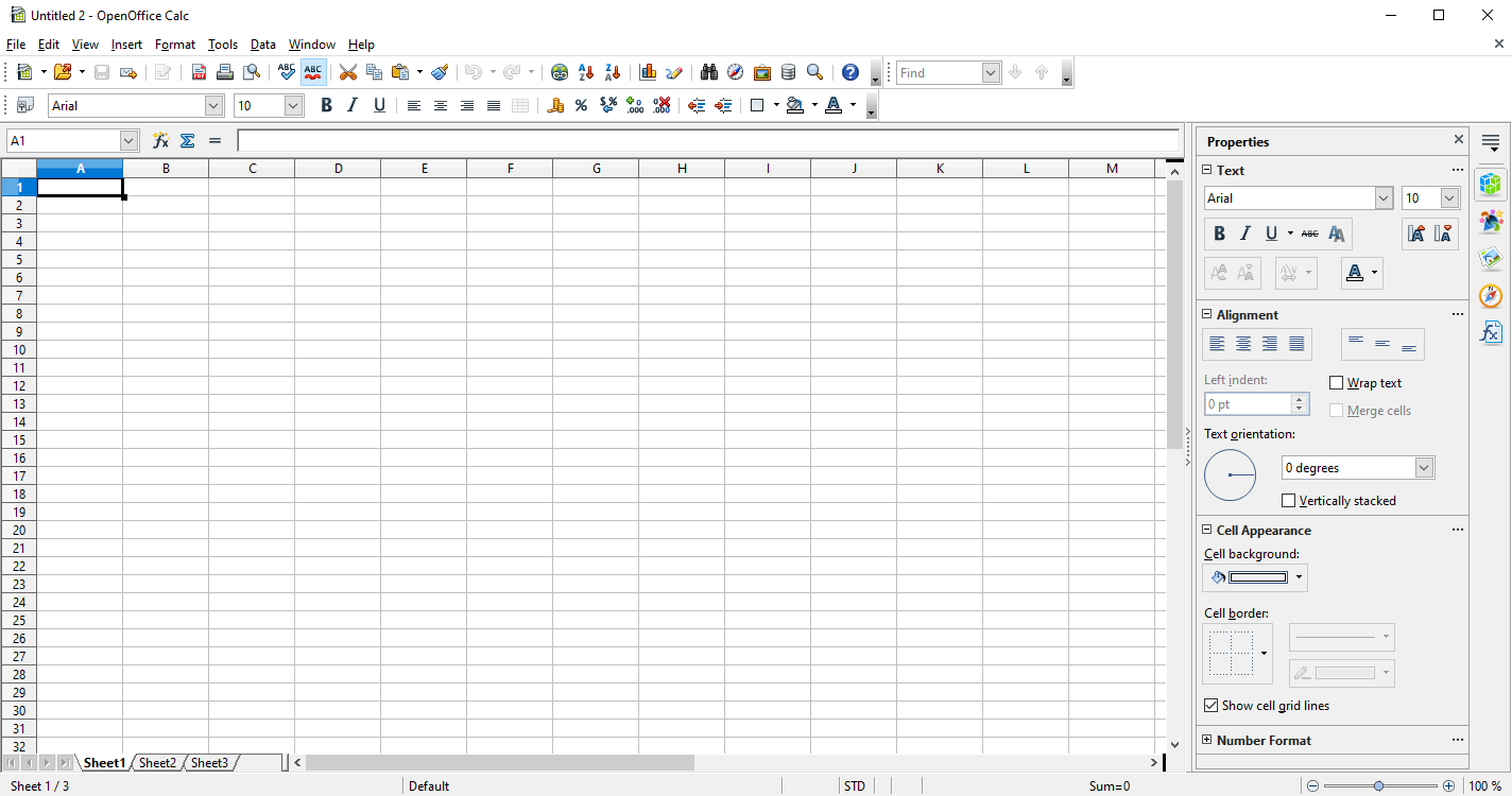 Open Office (screenshot, photo)