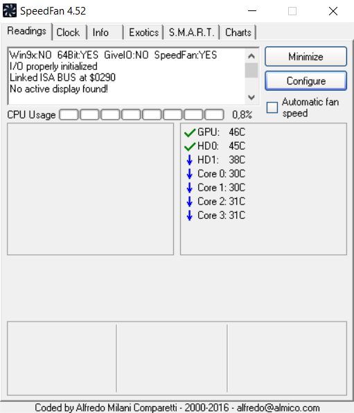 SpeedFan (screenshot, photo)