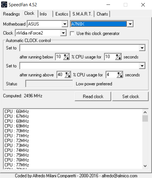 SpeedFan (screenshot, photo)