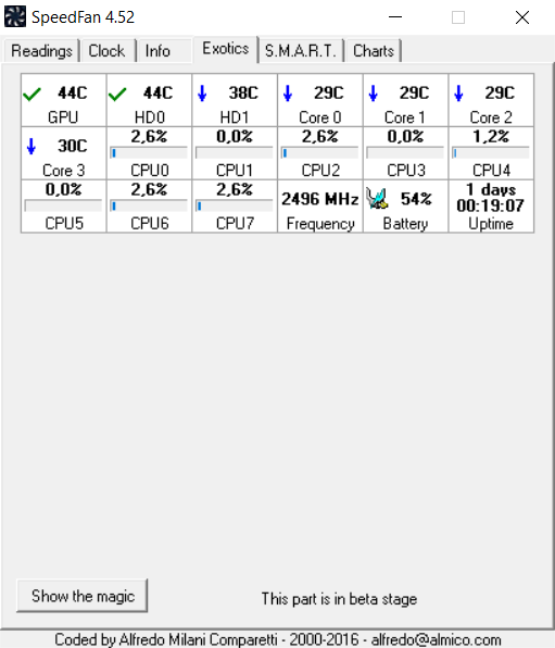 SpeedFan (screenshot, photo)