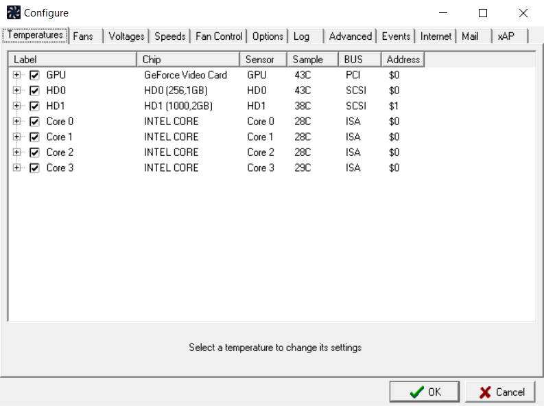 SpeedFan (screenshot, photo)