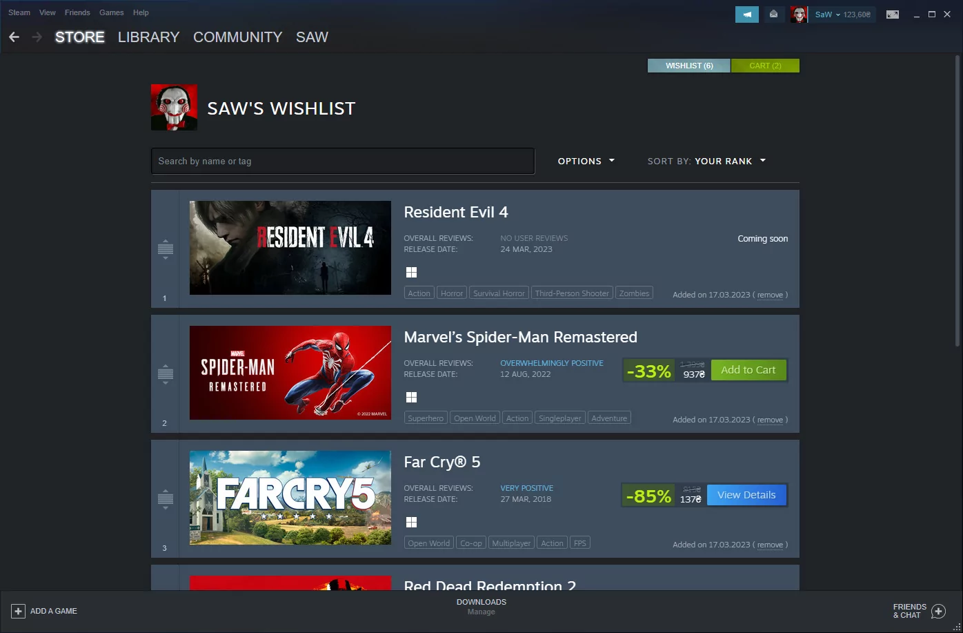 Steam (screenshot, photo)