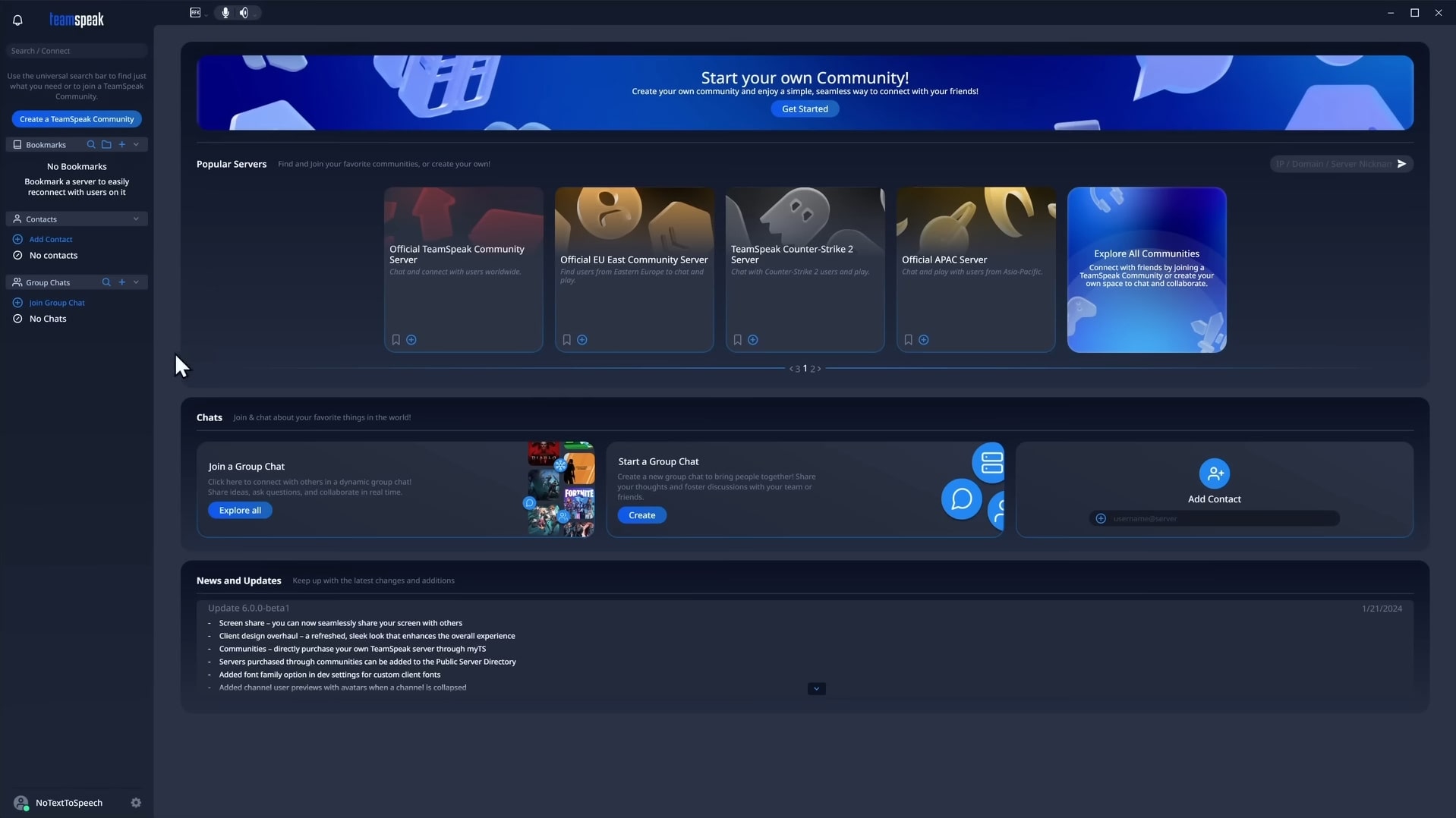 TeamSpeak (screenshot, photo)