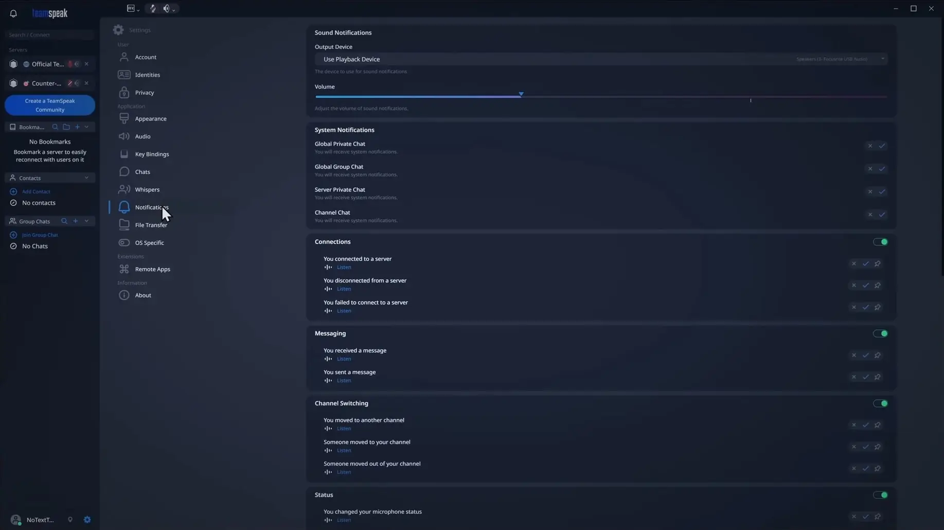 TeamSpeak (screenshot, photo)