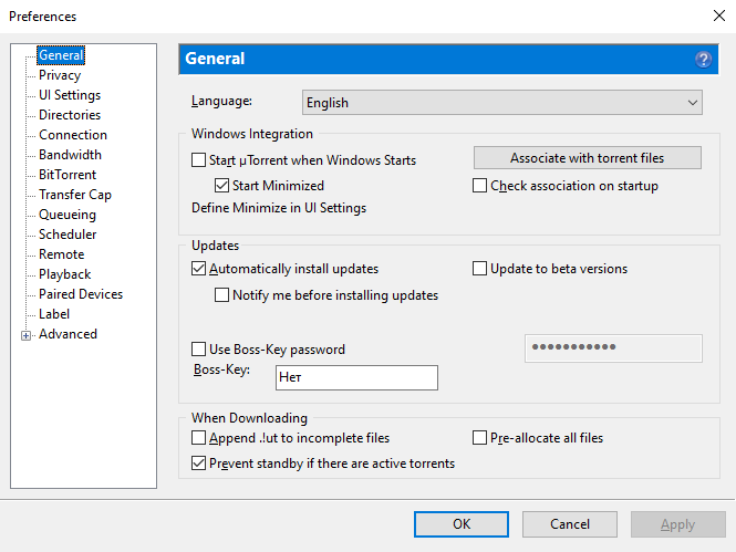 uTorrent (screenshot, photo)