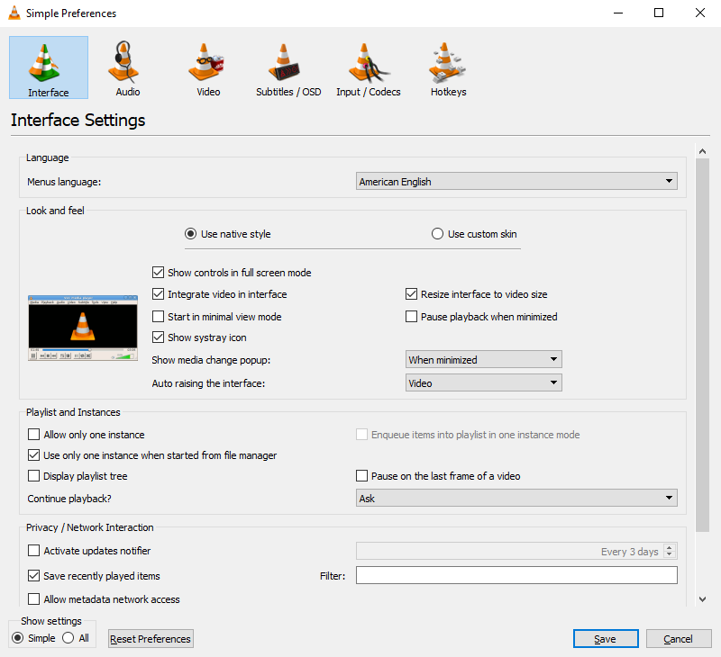 VLC Media Player (screenshot, photo)