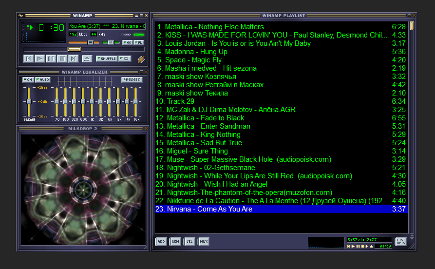 Winamp (screenshot, photo)