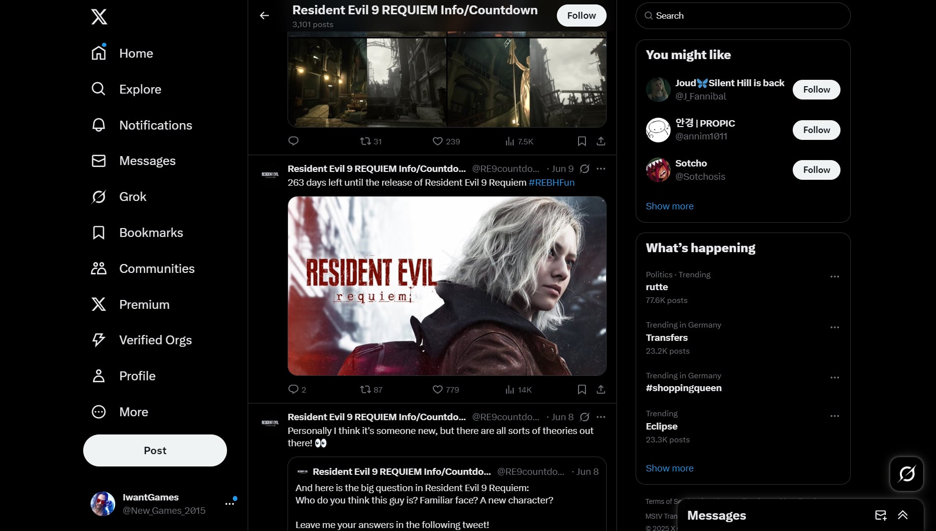 X (Twitter) (screenshot, photo)