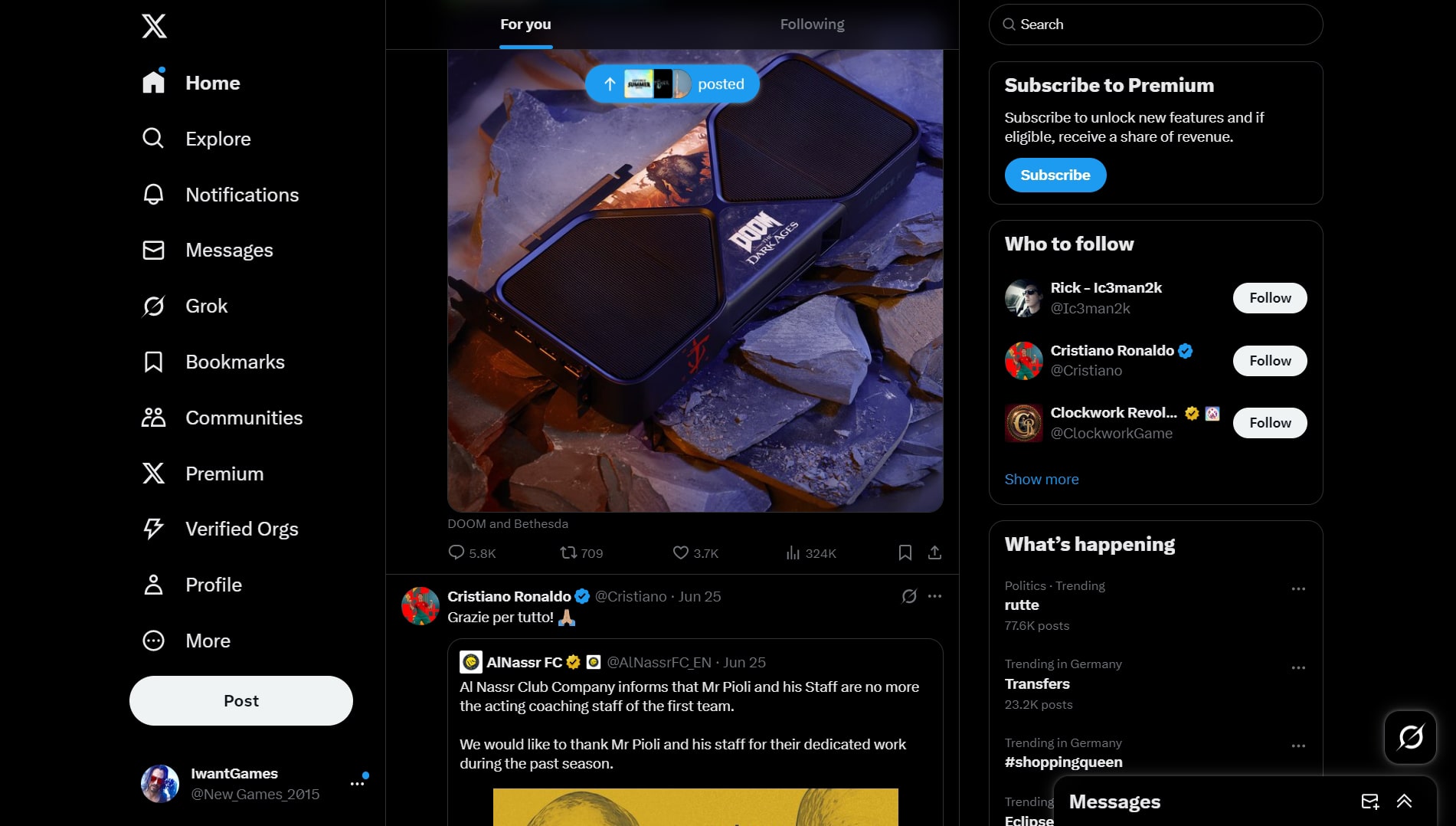X (Twitter) (screenshot, photo)