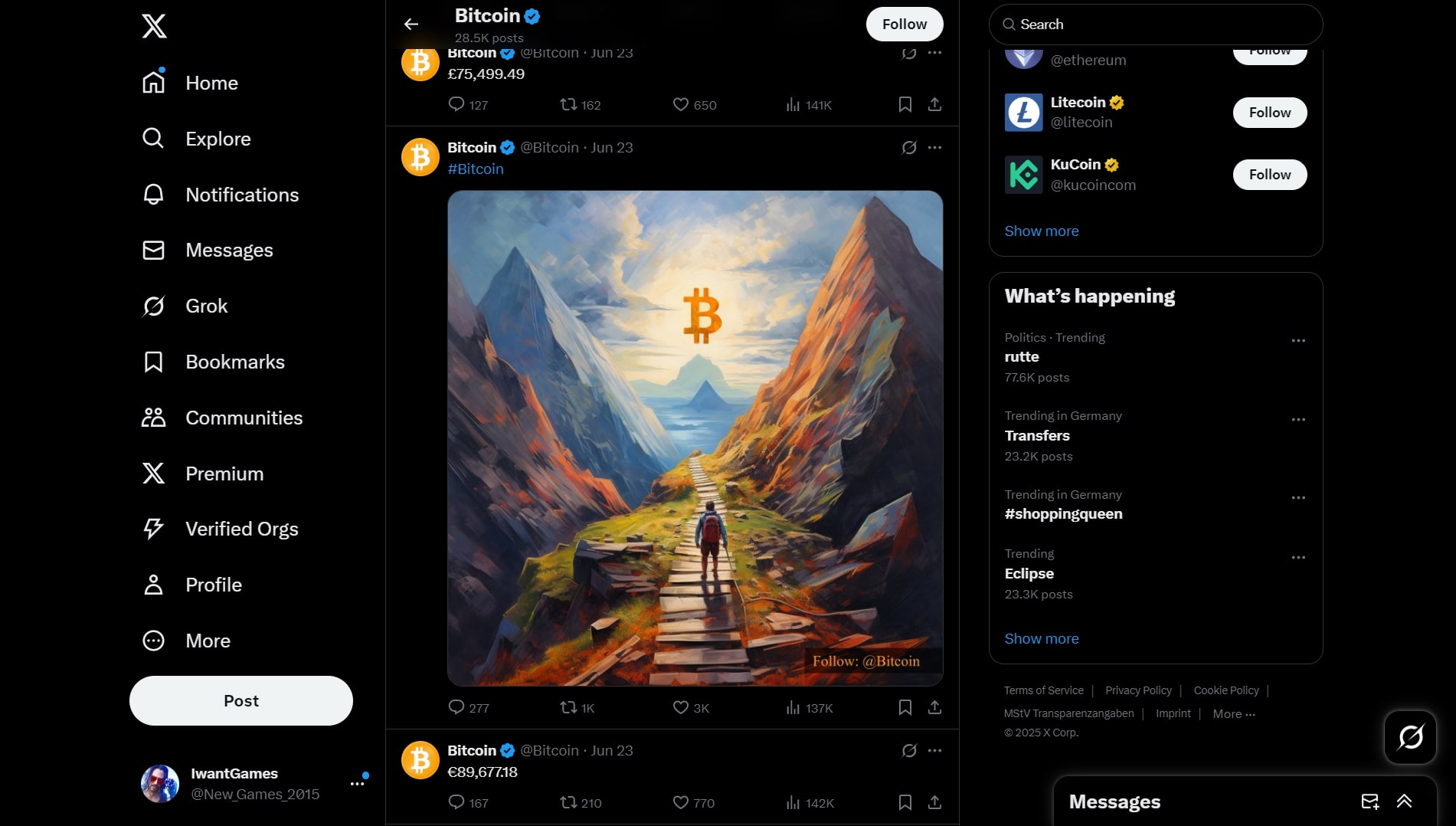 X (Twitter) (screenshot, photo)