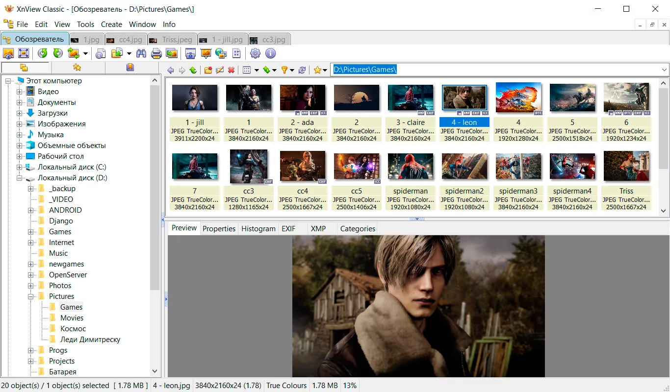 XnView (screenshot, photo)